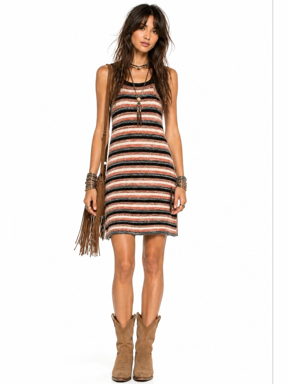 Free People Retro Ruby Crochet Knit Dress Boho Festival Size Medium